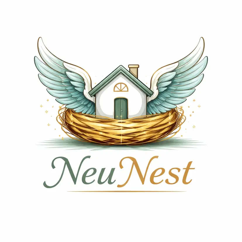 NeuNest, a house with wings resting in a golden nest